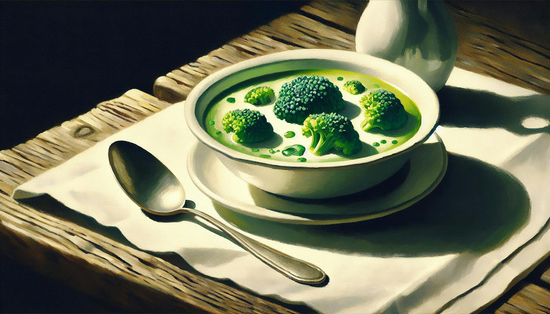 Generated painting of Broccoli Soup