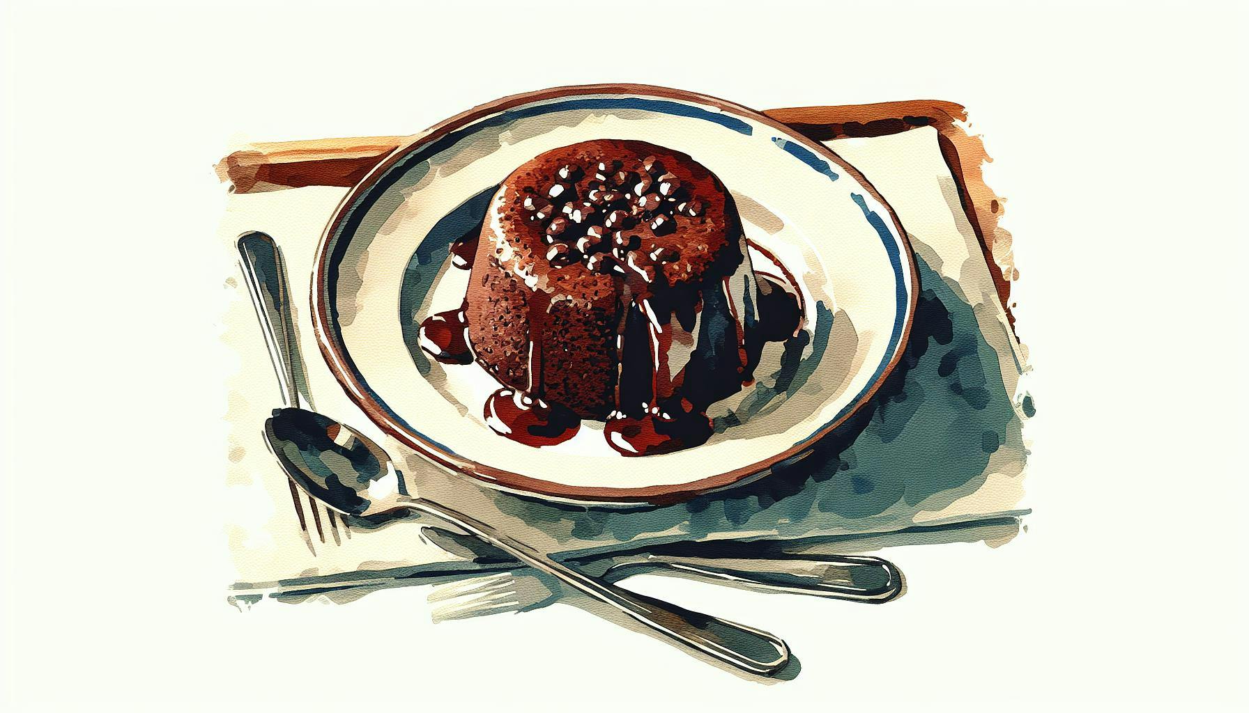 Generated painting of Chocolate Lava Cake for Two