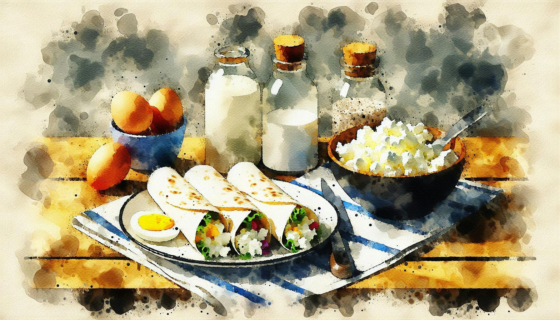 Generated painting of Cottage Cheese Wraps