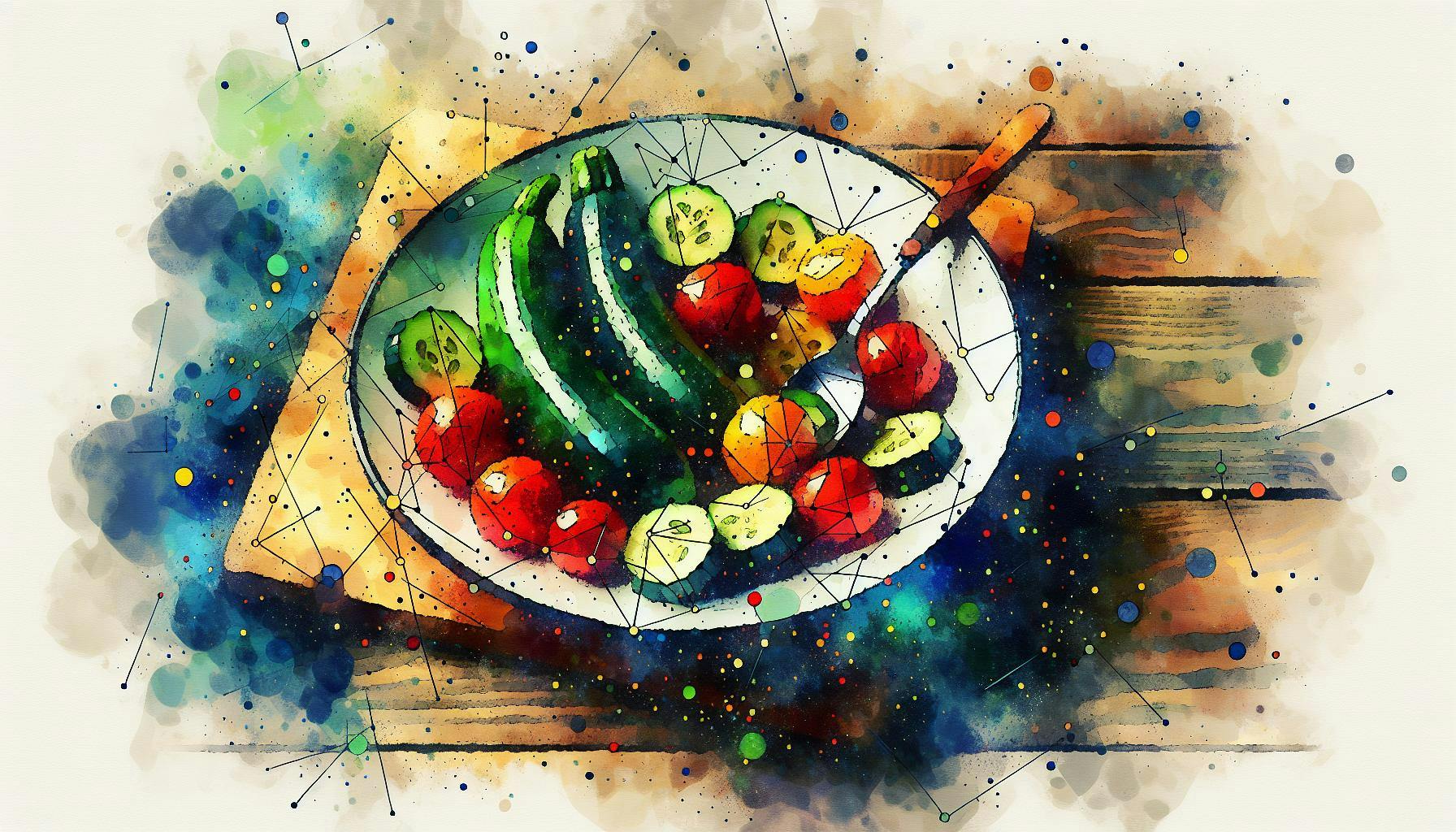 Generated painting of Courgettes Italian-Style