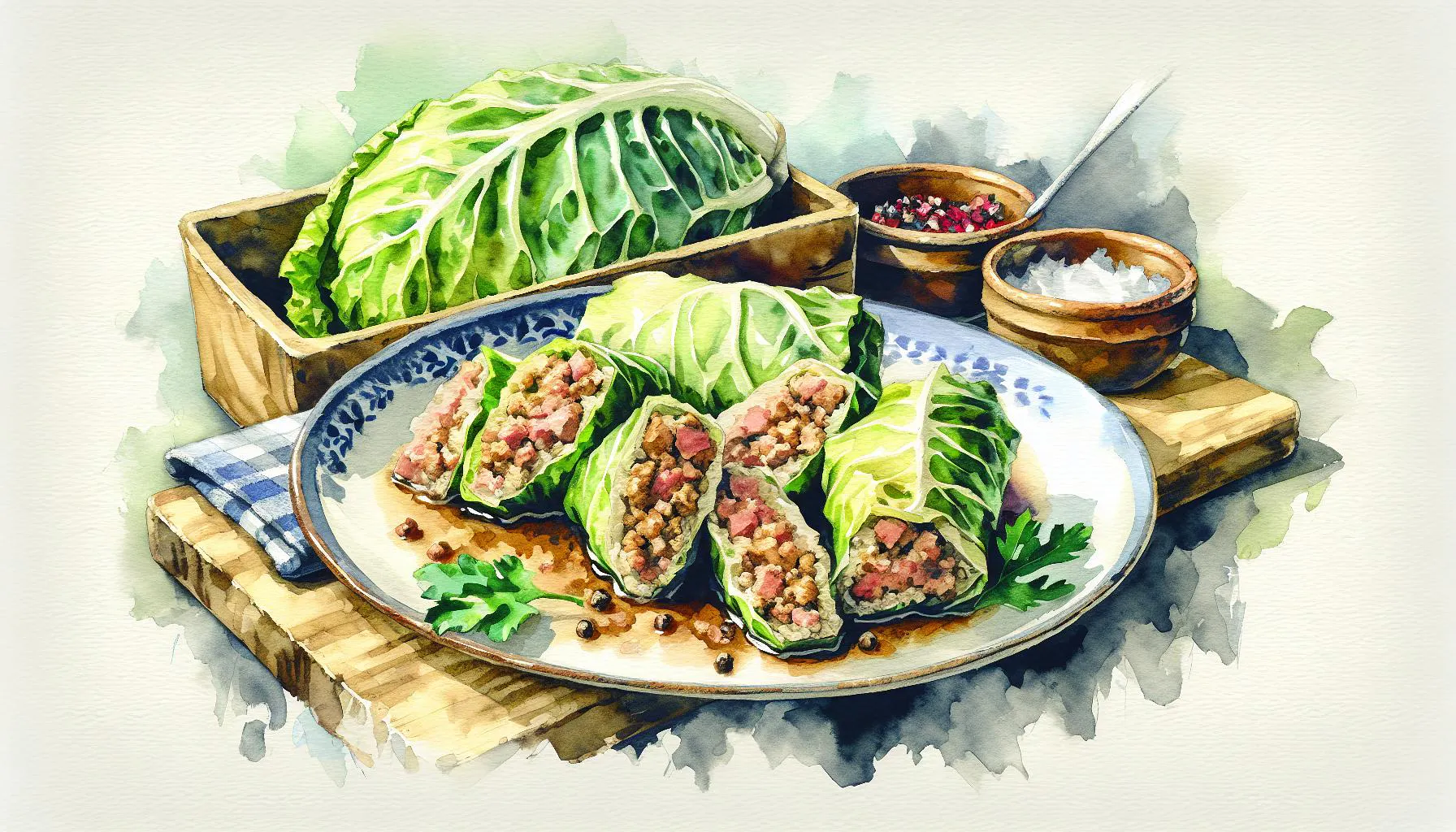 Generated painting of Easy Cabbage Rolls (Grandma’s Recipe)