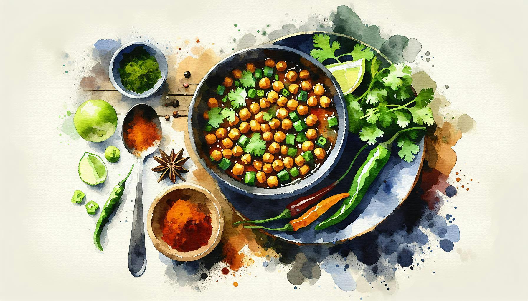 Generated painting of Easy Chana Masala