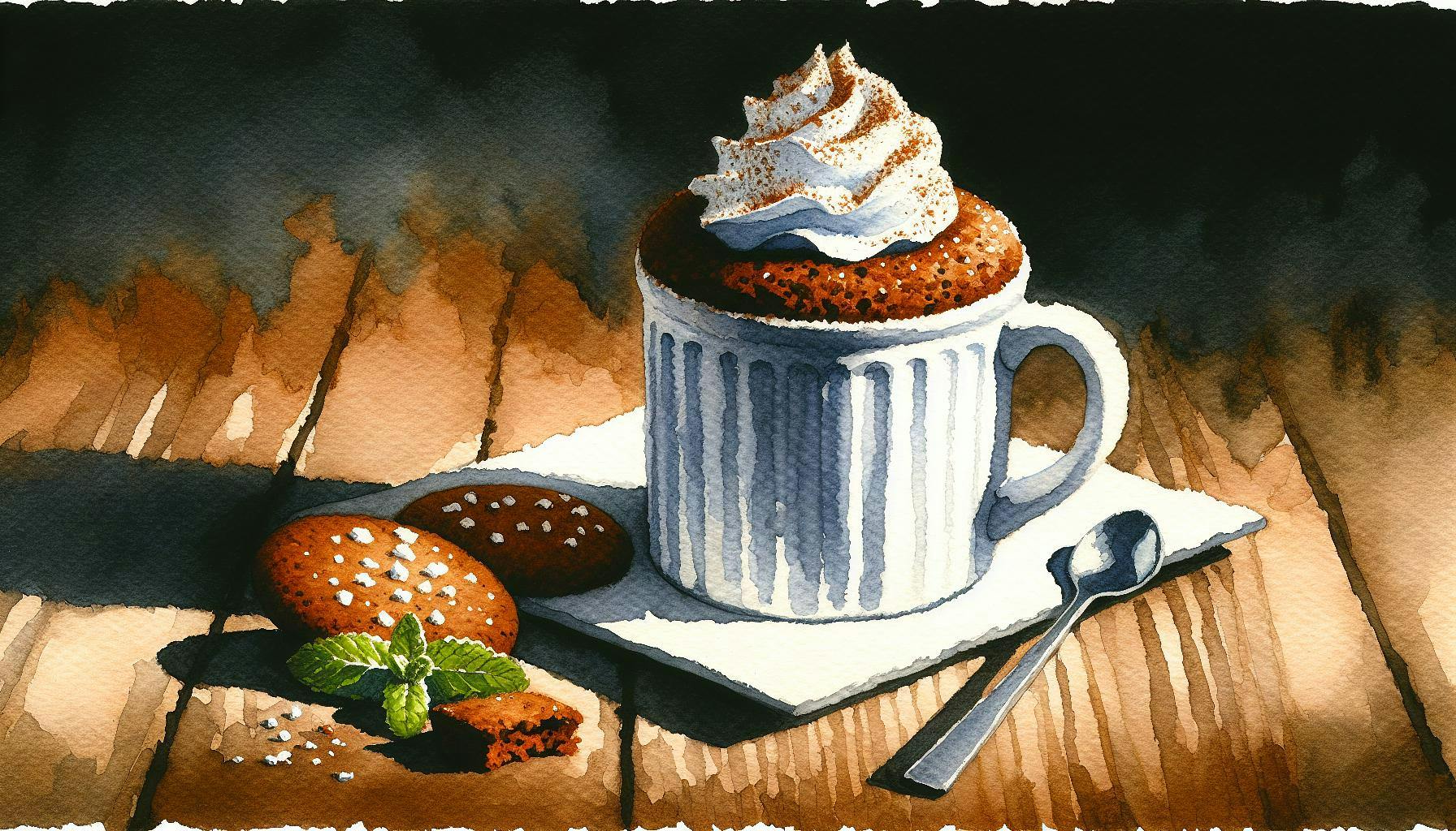 Generated painting of Gingerbread Mug Cake