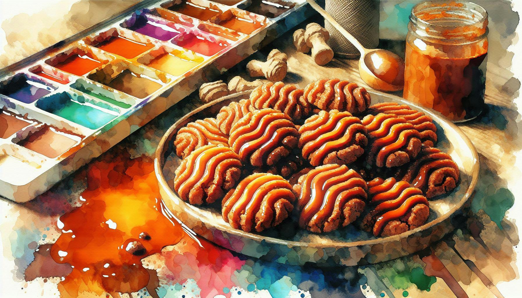 Generated painting of Gochujang Caramel Cookies