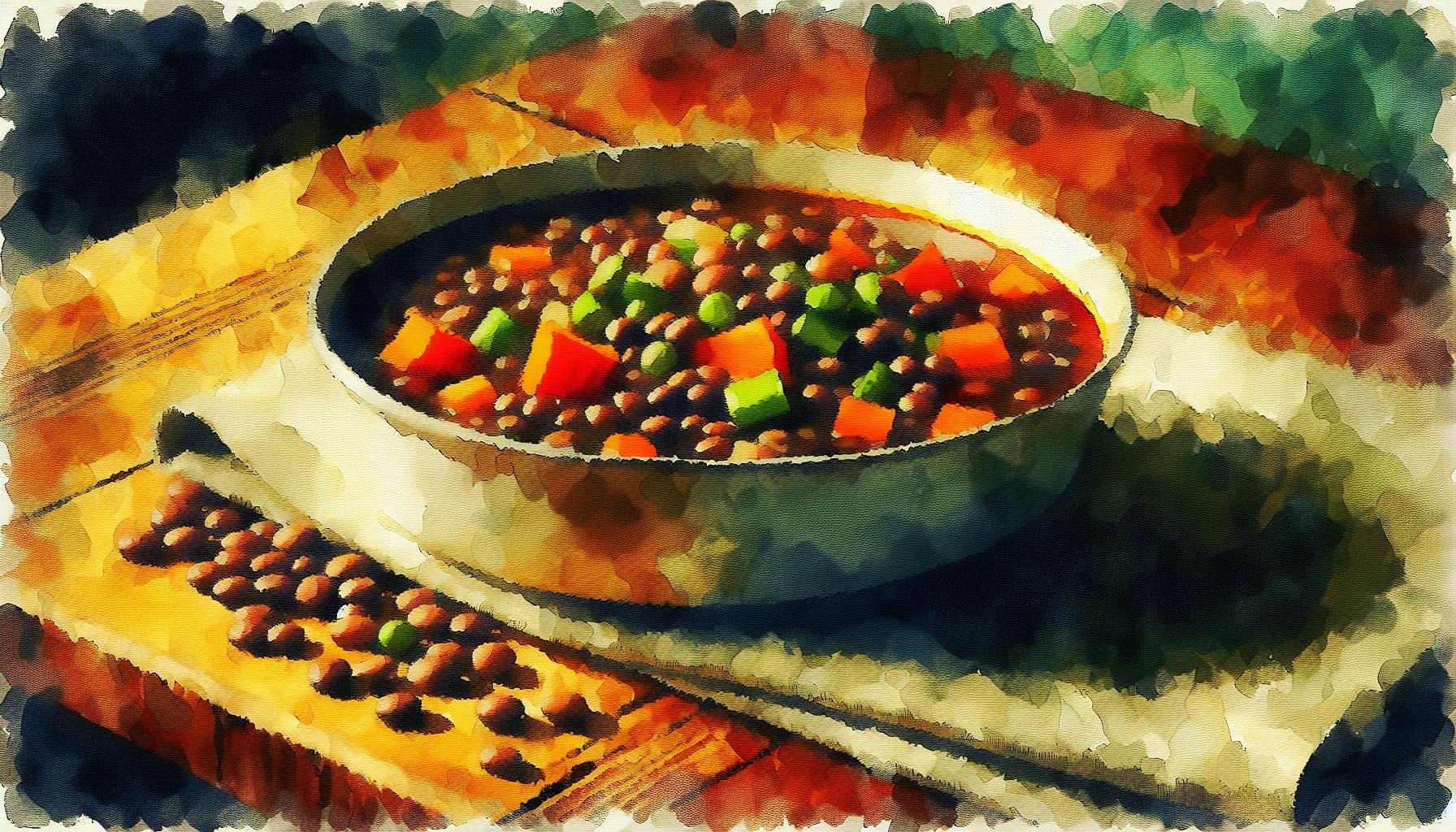 Generated painting of Hearty Lentil Minestrone