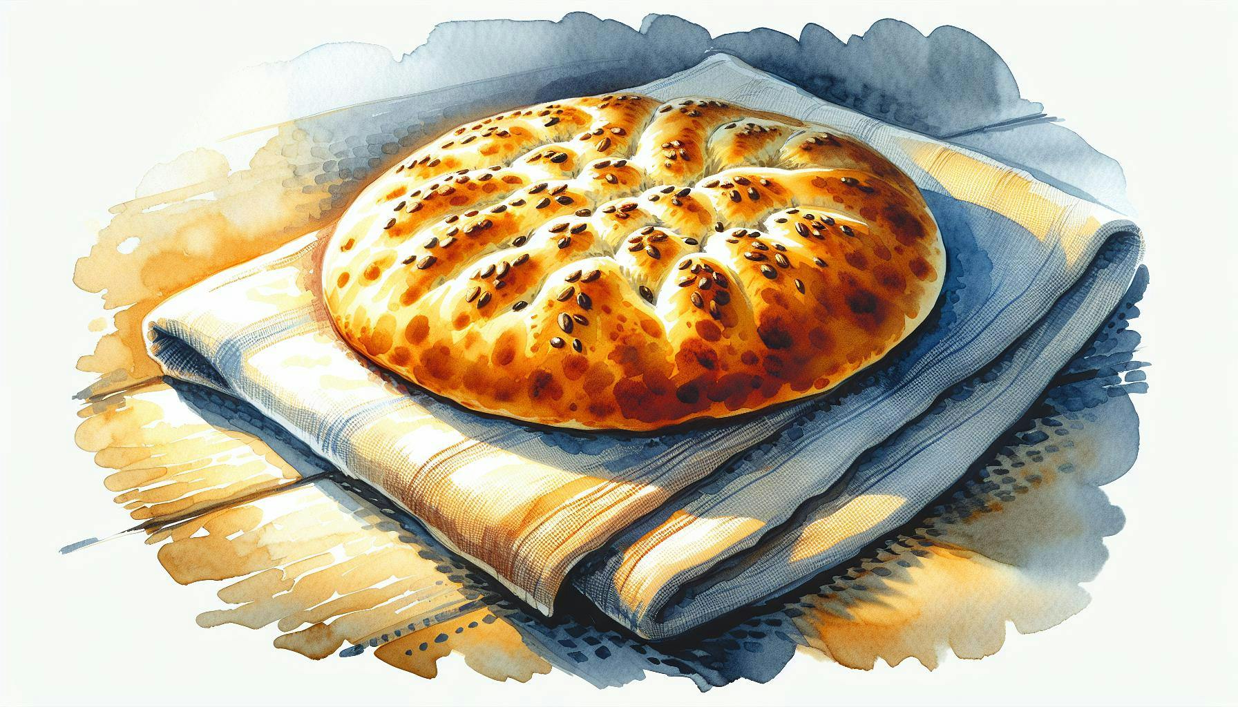 Generated painting of Homemade Pita Bread