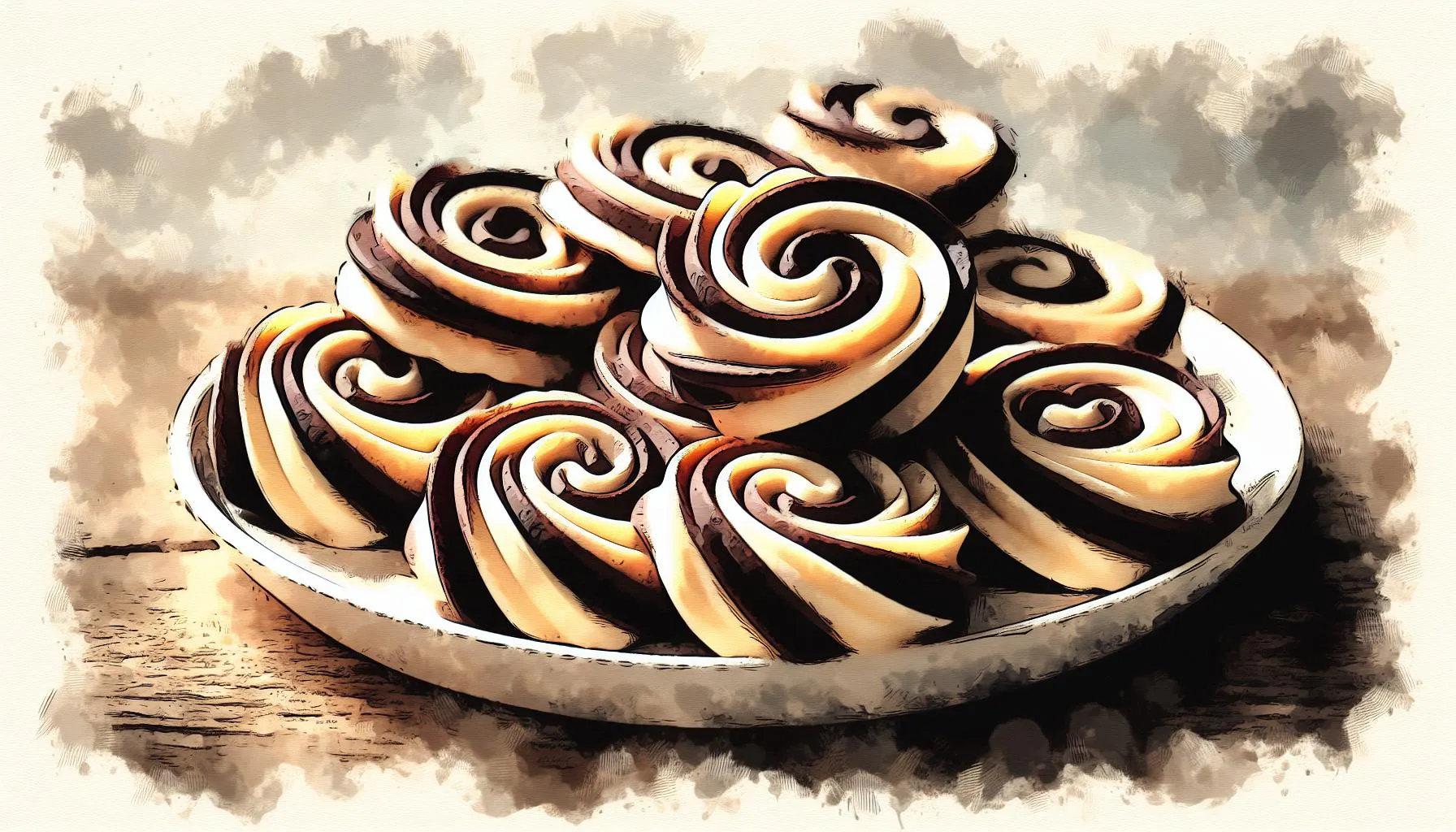 Generated painting of Pinwheel Cookies