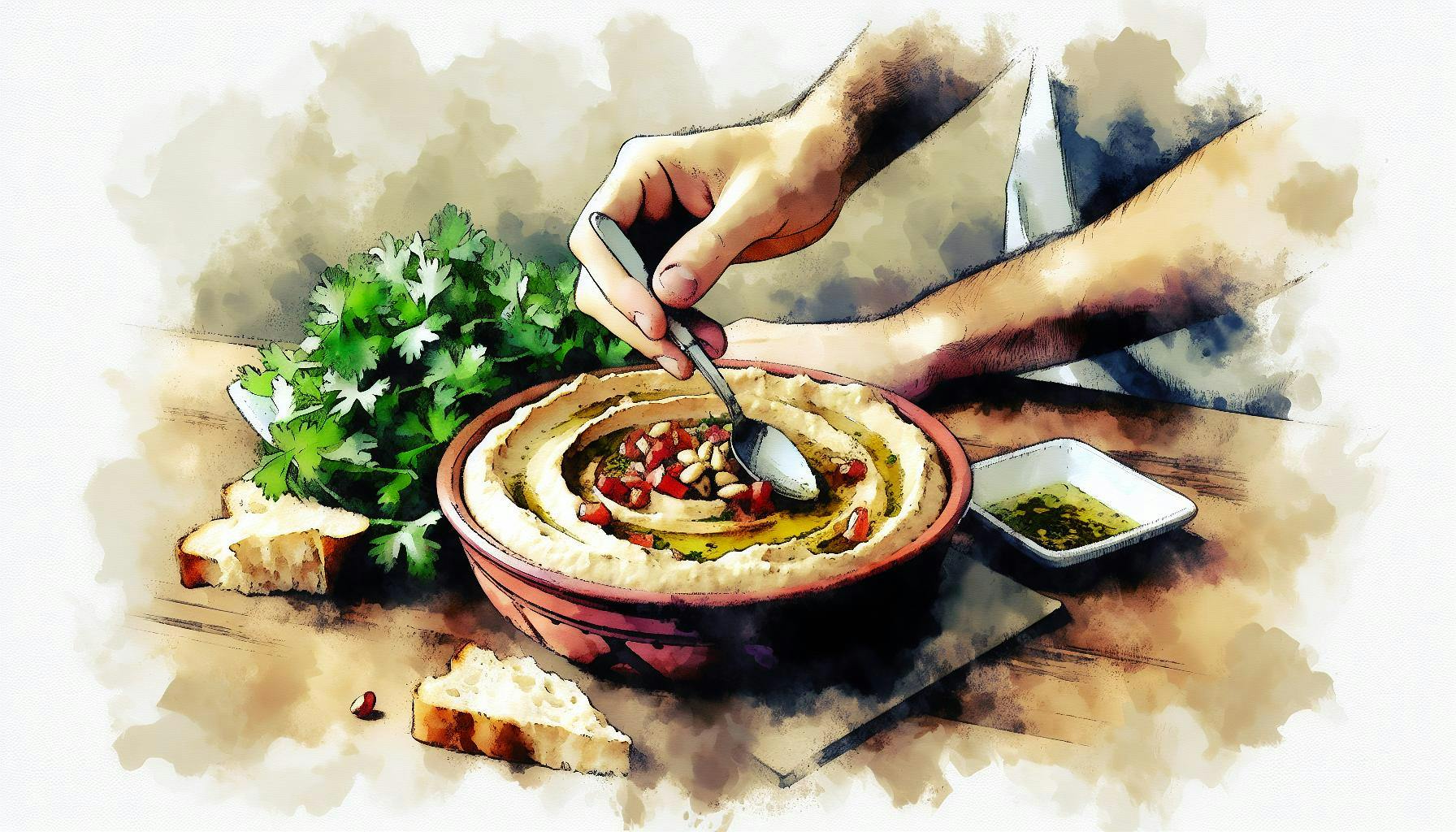 Generated painting of Hummus