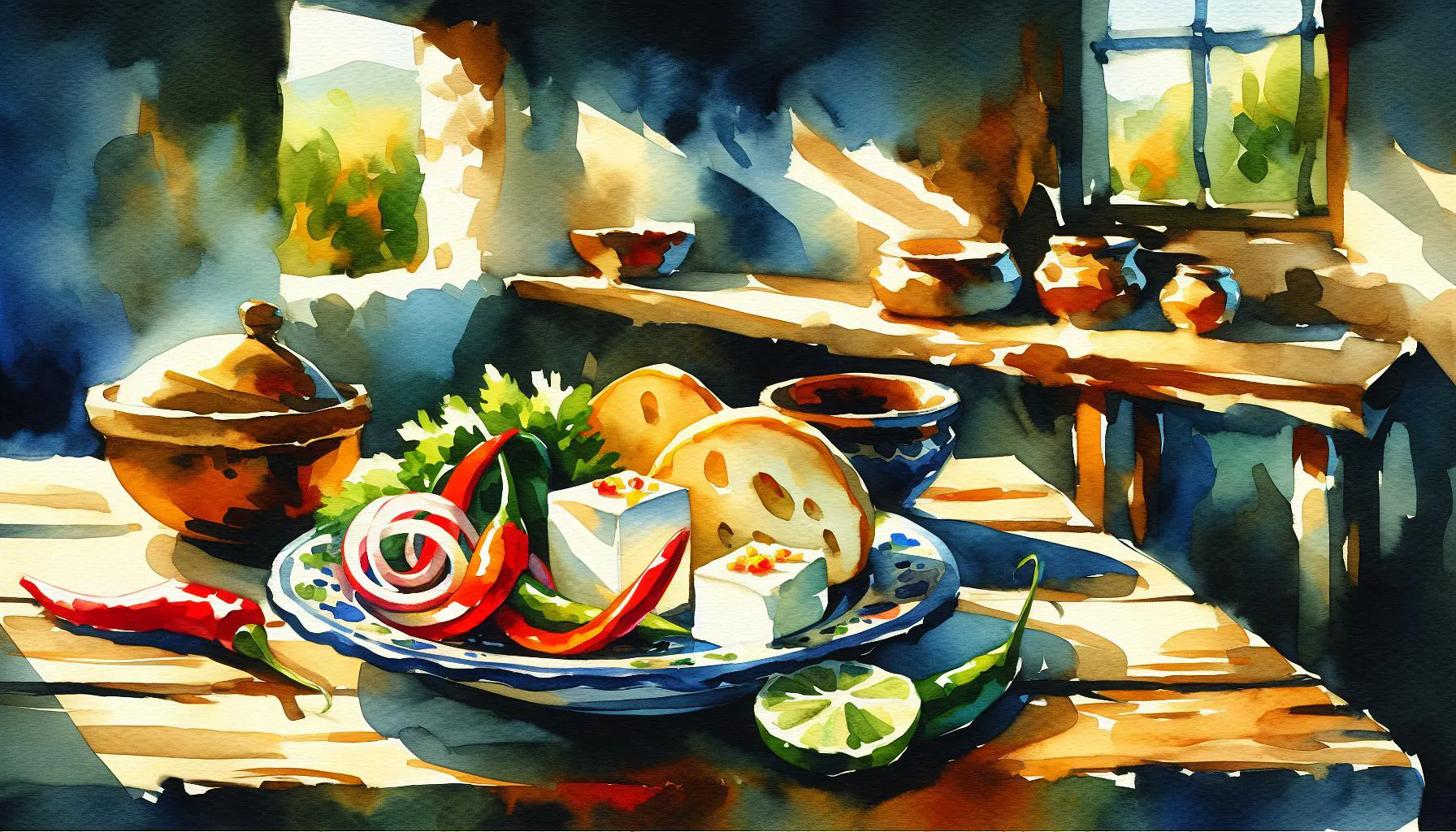 Generated painting of Jalapeño Quesillo Bolillo