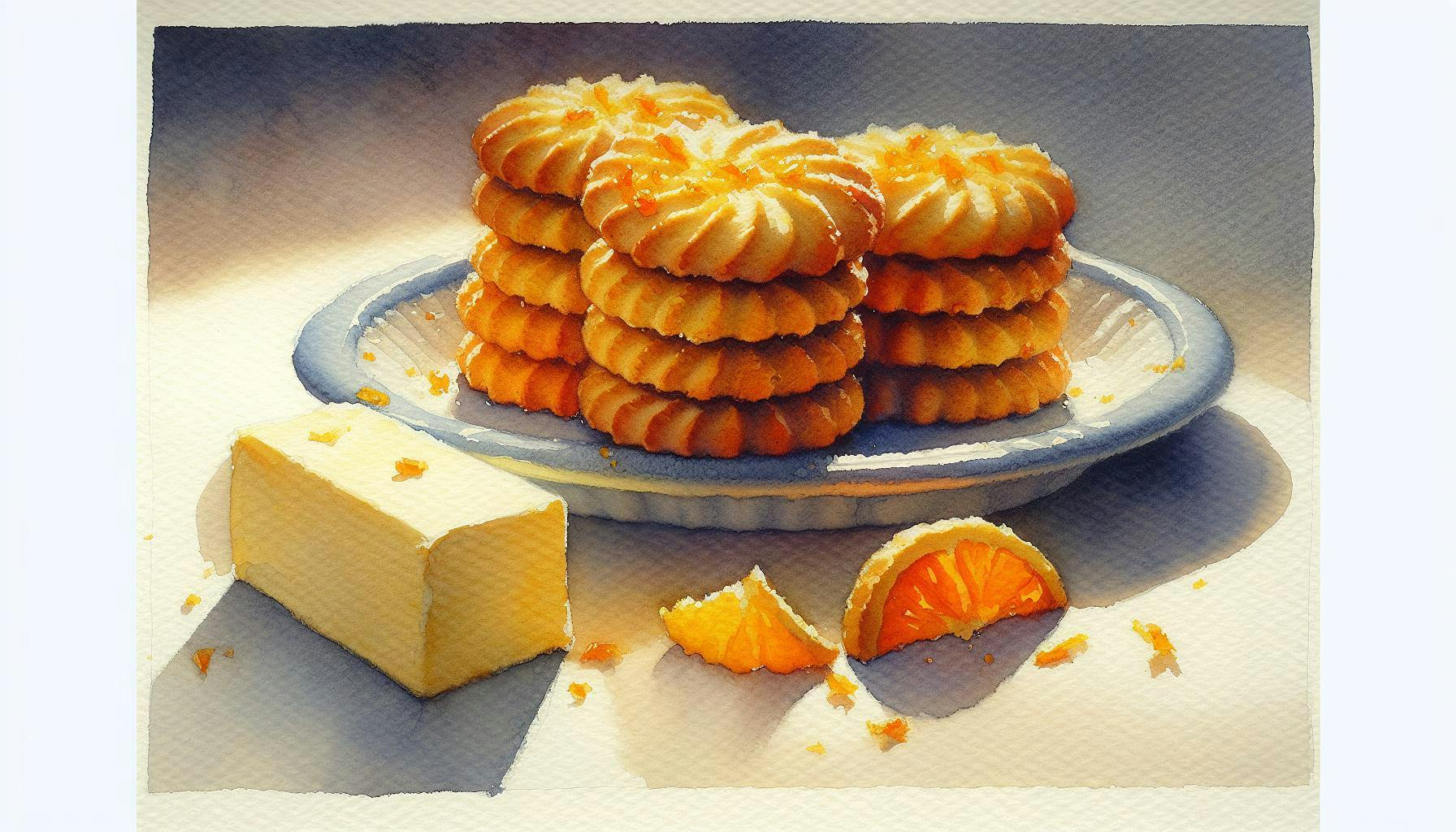 Generated painting of Orange Butter Cookies