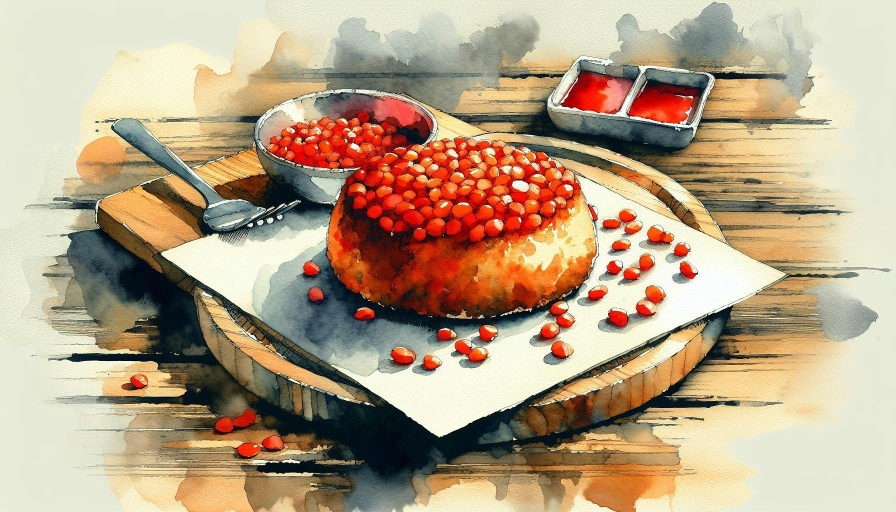 Generated painting of Red Lentil Kibbeh