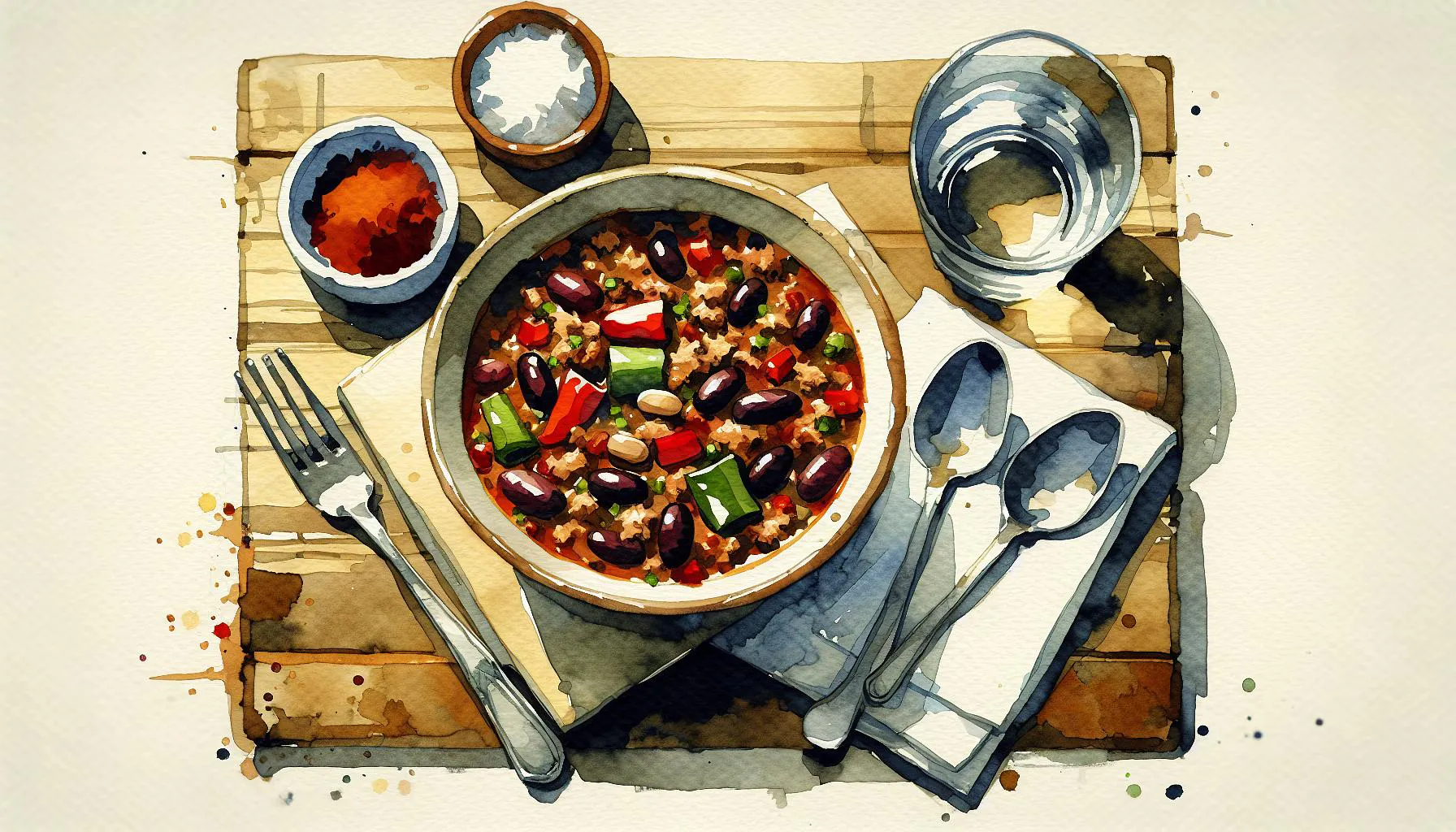 Generated painting of Three-Bean Turkey Chili