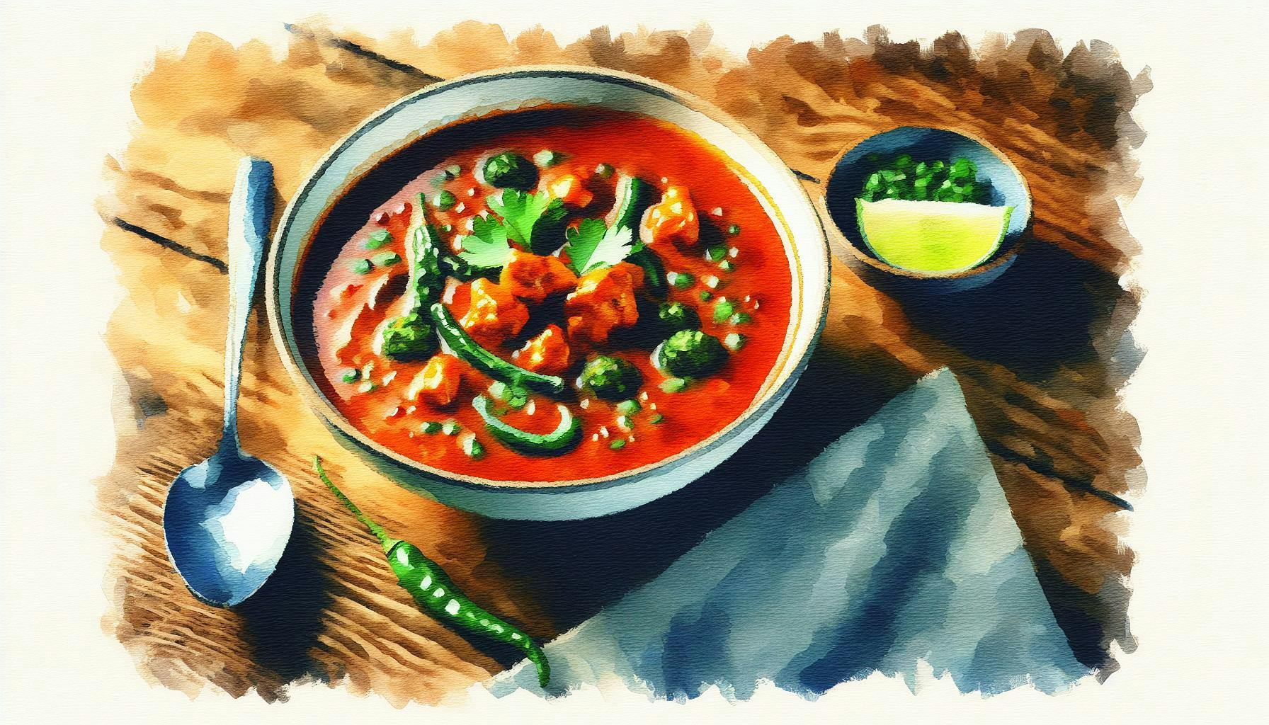 Generated painting of Tikka Masala Soup