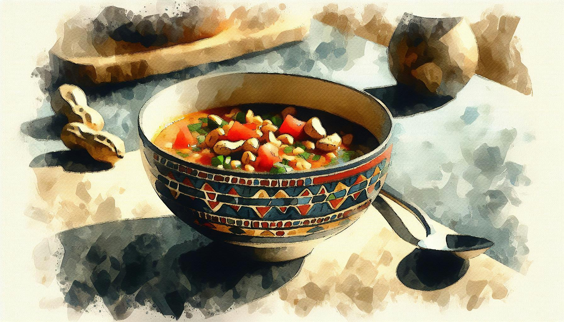 Generated painting of West African Peanut Soup